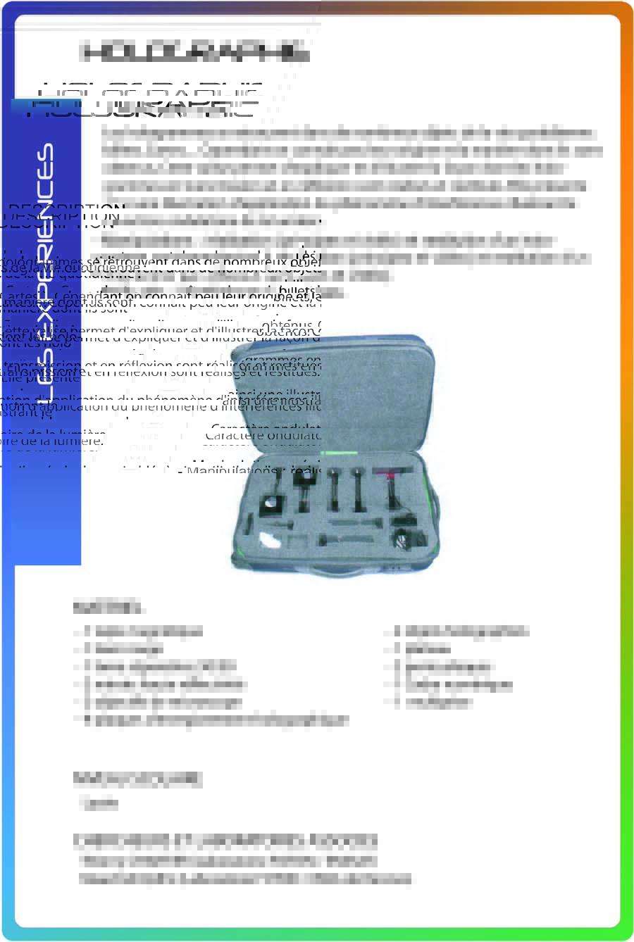 Valise diffraction
